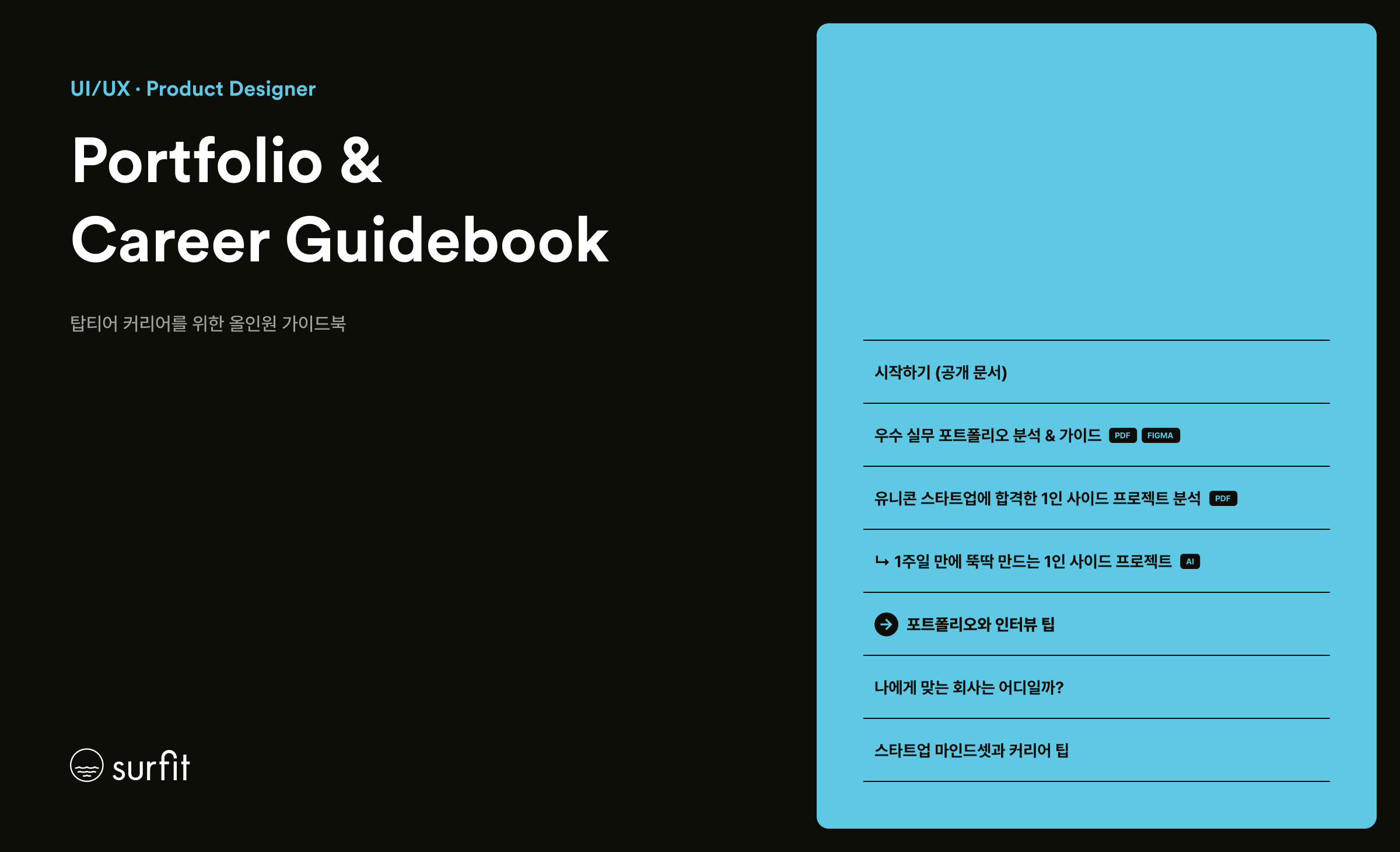 포트폴리오와 인터뷰 팁